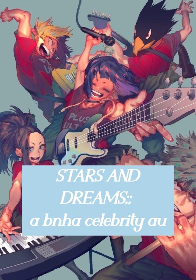 Stars & Dreams is a 18+ canon character only, semi-plotless AU.Our second event is starting ( a spring festival/cherry blossom festival ) and we’d love for you to join us!Taking the cast of Boku No Hero Academia, this au takes place in a world without quirks where they’re scrambling for fame. Write dancers, actors, singers, or even youtube streamers and podcast owners in this setting. Will they rise to the top or will they fall into the depths of the forgotten and have to start anew……

Our Google doc has a list of the taken characters and their chosen careers :)

MW CHARACTERS; Tetsutetsu Tetsutetsu, Nemuri Kayama, Yo Shindo, Yagi Toshinori,Mashirao Ojiro, Toru HagakureMW Connections; Singer for Glass Bombs, Rival Bands/Idol Groups, Streaming Buddy for Fuyumi Todoroki[ DISCORD ] [ GOOGLE DOCS ] #bnha rp#mha rp#discord rp#open rp