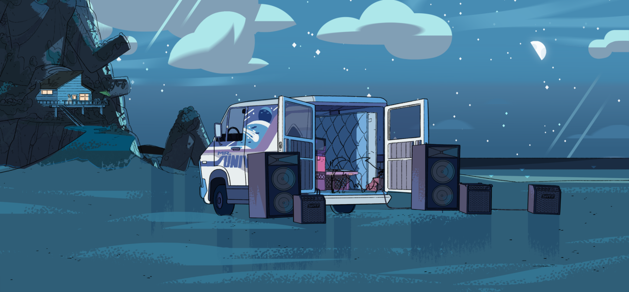 A selection of Backgrounds from the Steven Universe episode: The MessageArt Direction: