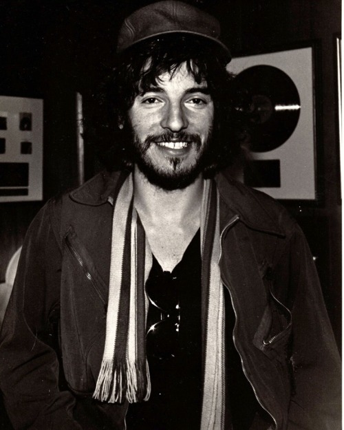 Bruce 1976 in the studio with Jeff Kinzbach Former WMMS Cleveland DJ.