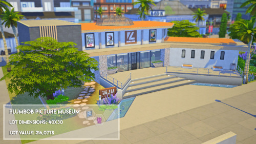 chippedcupanddustybooks:Plumbob Pictures MuseumThe “Plumbob Pictures” museum allows your Sims to fee