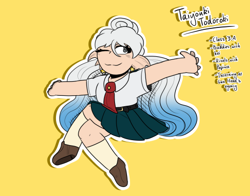 One of Natsuo’s kids, created in majority by @basicallyxneptune, this is Taiyouki Todoroki!She’s Pop