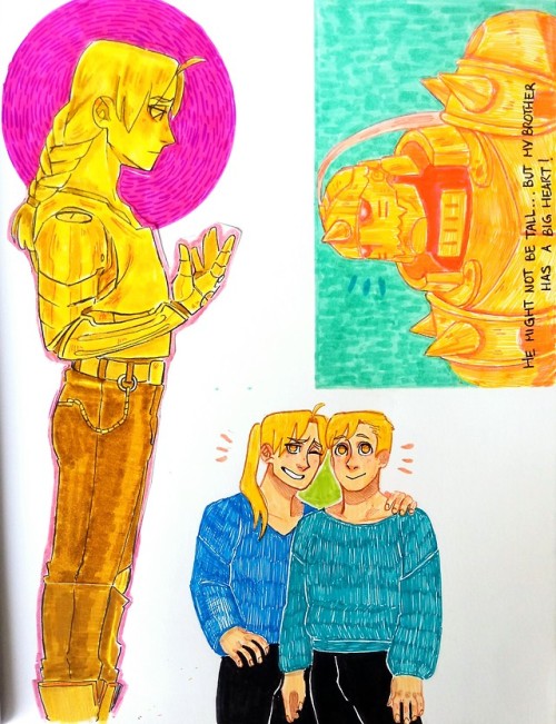 sweet-huh: Elric bros colorful doodles✨