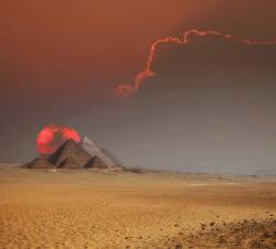 ratustuff:  The Pyramids of Egypt at Sunset!-by