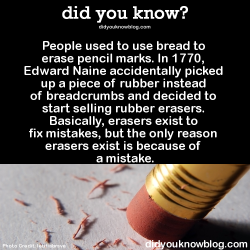 did-you-kno:  People used to use bread to