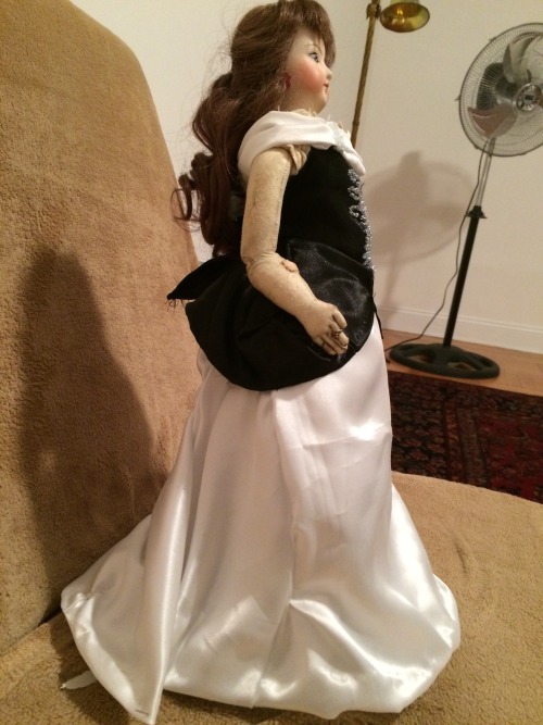 Progress shots of Jeanette’s ball gown. This will eventually be a full masquerade costume, bas