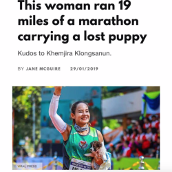 babyanimalgifs:  7 miles in she found the puppy, finished the marathon and adopted the pupper.Via @runnersworldmag