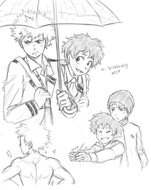 6 / 25 / 16  SKETCH DUMP(bakugou’s back and shoulder muscles are just mmmmm~)