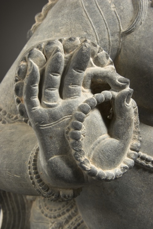 Japamala in the hand of sage Agastya, Bihar, Lakhi Sarai, 12th century
