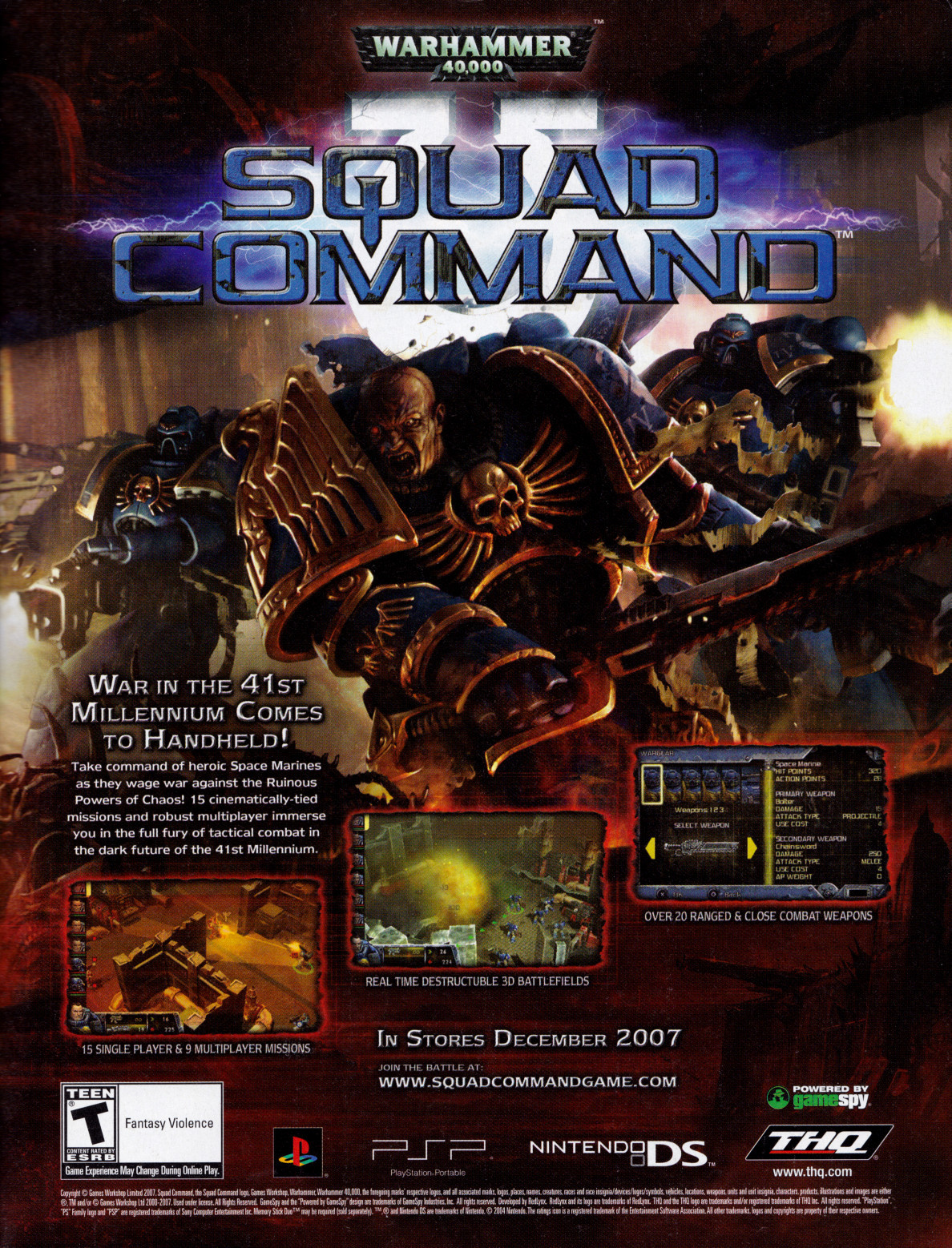 Squad commands. Warhammer 40 000 Squad Command PSP. Диск Warhammer Squad Command PSP.