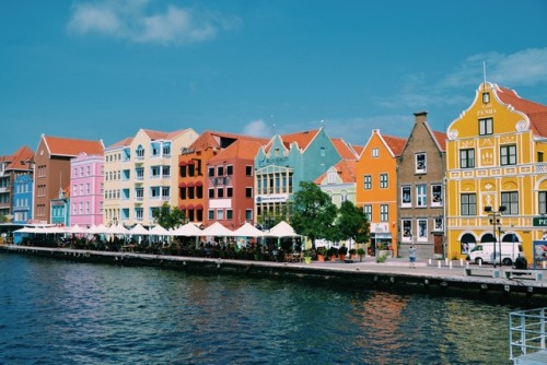 Colorful buildings on the Dutch island of Curaçao