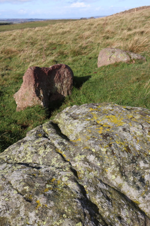 ‘Iron Hills’ Southern Stone Circle, near Shap, Lake District, 4.11.17.A partially distur