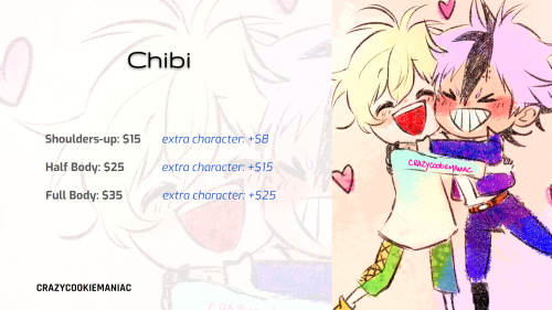 crazycookiemaniac: Opening commissions again!! This time saving up for a new post grad I wanna try t