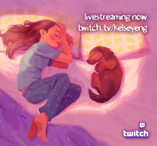 Come hang out! twitch.tv/kelseyeng. Been having lots of fun on twitch streaming art and on my friend