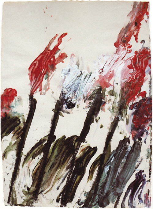 artist-twombly: Nicola’s Irises, 1990, Cy Twombly