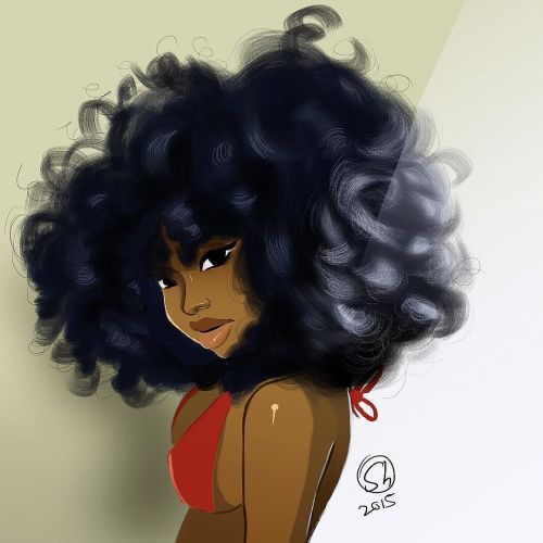 queenoftheangelarmy: afrodesiacworldwide: illustration315 IM IN LOVE OK DONT TOUCH ME