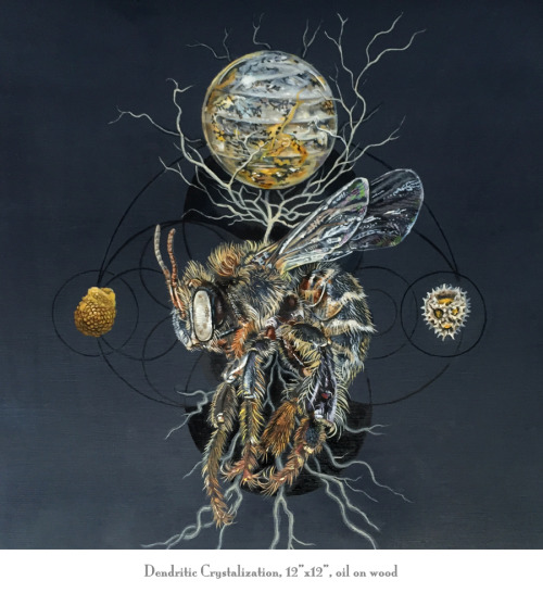 Here’s my brand new painting, “Dendritic Crystalization” for the show Strange Para