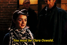 scriptscribbles:I love Clara’s face in the fourth gif. At first she’s like “oh yay thank you complim
