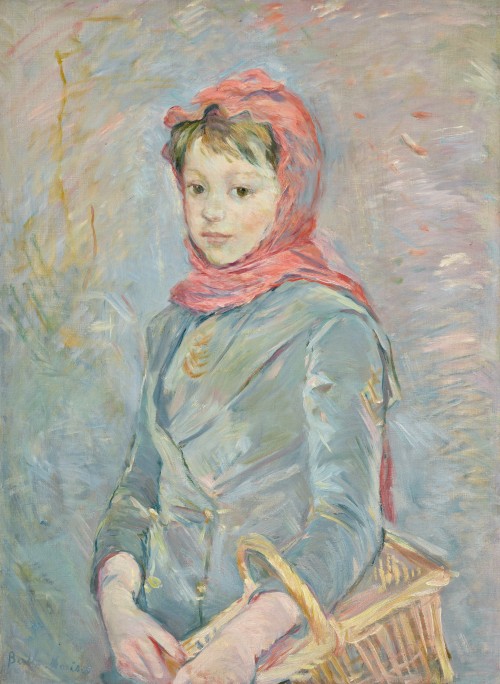 womblegrinch: Berthe Morisot (1841-1895) - Fillette portant un panierOil on canvas. Painted in 1888.