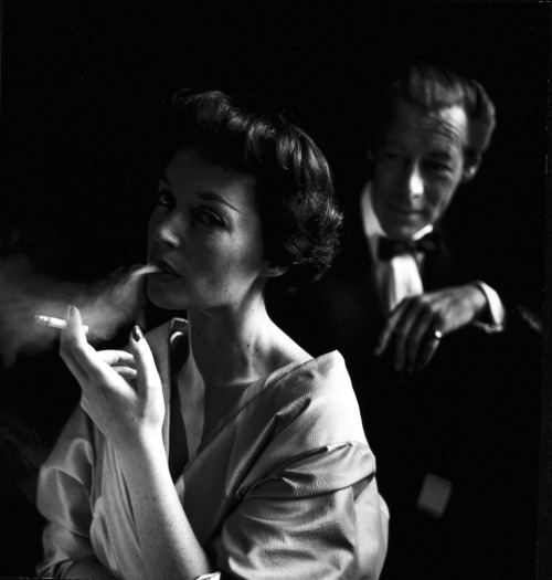 Portrait of Lilli Palmer, with Her Husband, Rex Harrison, in the BackgroundToni Frissell (American; 