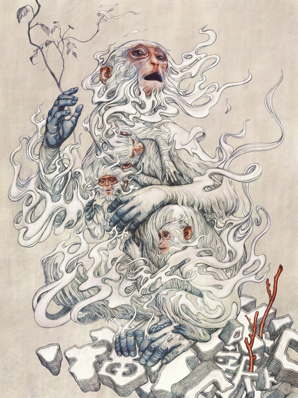 jamesjeanart:  Year of the Monkey. Digital, 16 x 20&quot;, 2016. 
