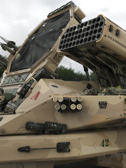 the-man-who-sold-za-warudo: cyberclays: M130 Abrams, 108th Air Defense Artillery Brigade - by Amin A