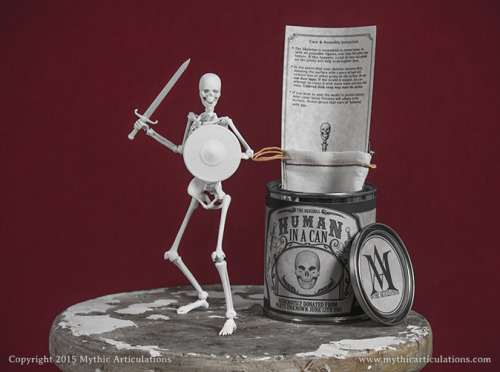 mythicarticulations:EN GARDE!In event of skeleton war: Open can.Human Skeleton in a Can Now availabl