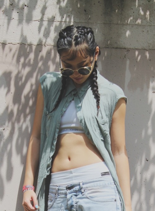 thetram:Bad gal (by Tram Anh)#babyhair #banggood #banggood.com #sunnies #sunglasses #streetstyle #ba