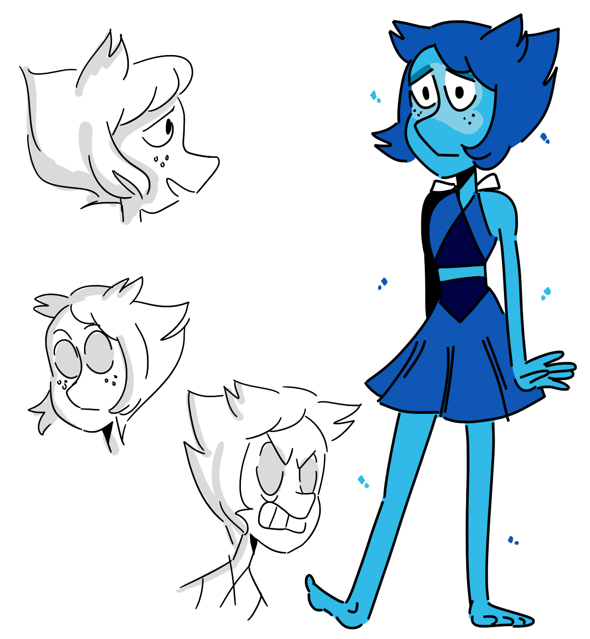 c-a-k-e:  heres some pretty rough concept sketches for a lame au i came up with in