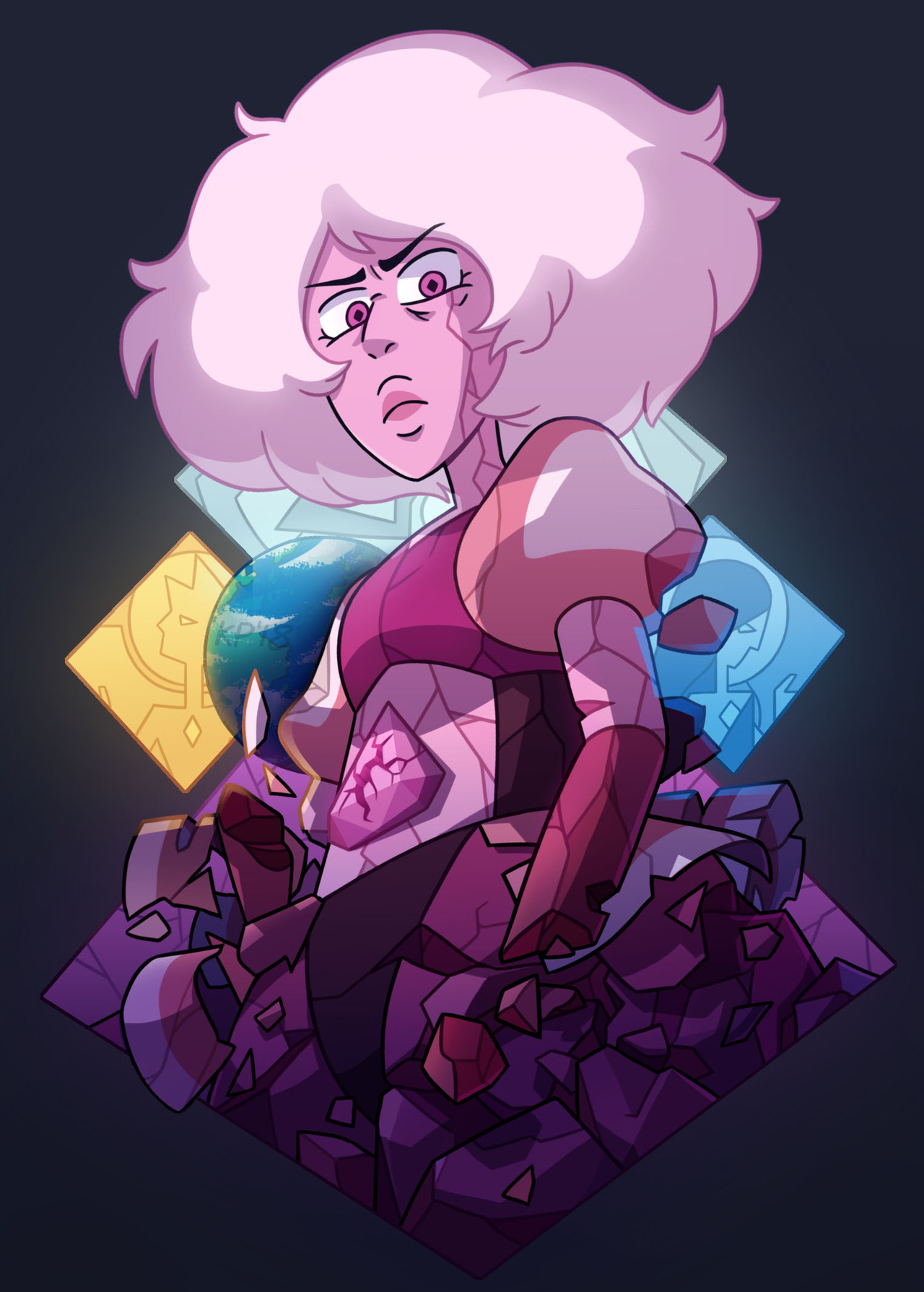 wiittyusername:  Pink Diamond This one nearly shattered my sanity to make but I’m