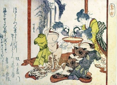 SURIMONO  摺物 de Teisai Hokuba 蹄斎北馬 (1771 - 1844).Les surimono sont de luxue