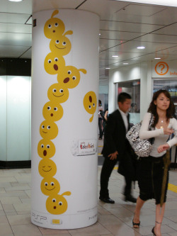 vgprintads:  &ldquo;LocoRoco - ‘Omotesando Station Pillars’&rdquo; [Photo Set, Japan] Photographed by Gregg Tavares, via Flickr 