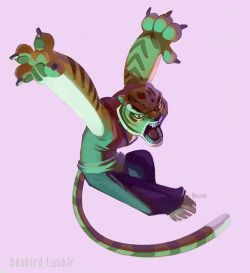 punk-polygems:  basbird:  An art trade with @stephanierowe-art!!! A cool tigress B)  @polybear  