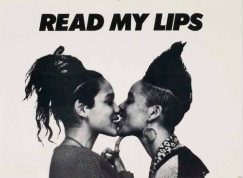 lesbianherstorian: this month, 30 years ago - a postcard advertising ACT UP’s same-sex kiss-in event