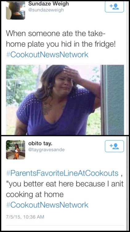 s1uts:jazminsthoughts:  😩 #cookoutnewsnetwork was way too funny. These are my faves.  THE COUSINS FROM NY IM SOOOOO WEAK