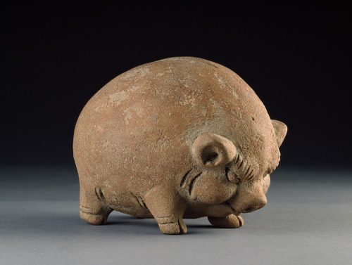 themacabrenbold:Piggy bank from 15th-century Java. Terracotta. #pig