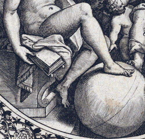 Theodor de Bry - Misericordia and Veritas (c. 1580). Detail.