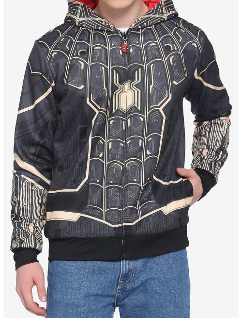 Reversible Spider-Man hoodie found at Hot Topic.