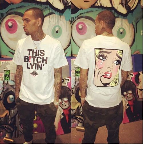 @chrisbrownofficial Causing a stir with this Tee! - “This Bitch Lyin Tee” just went onli