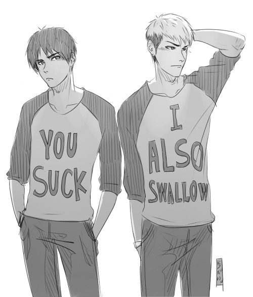 tatsudai:disgusting shirts for you and the bae (ಥ⌣ಥ)