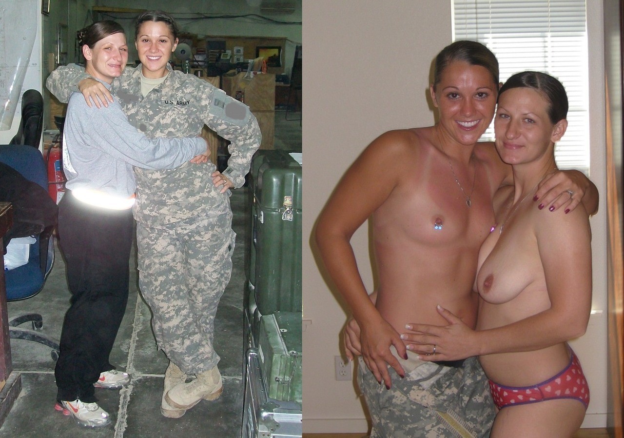 Military army girls tits