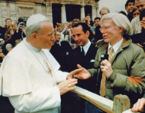 1980: The Pope and Andy Warhol.