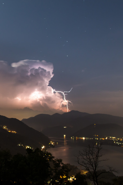 plasmatics-life:  Lightning over Lugano by Raphael Schmid | (Follow on Flickr)