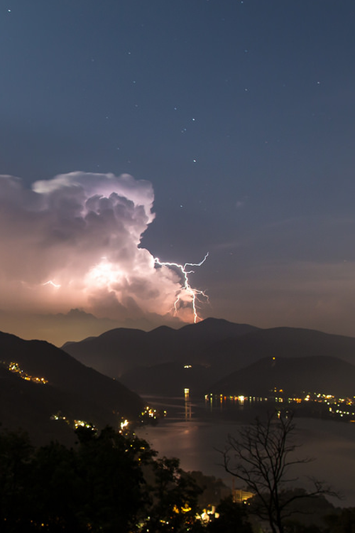 plasmatics-life:Lightning over Lugano by Raphael Schmid | (Follow on Flickr)