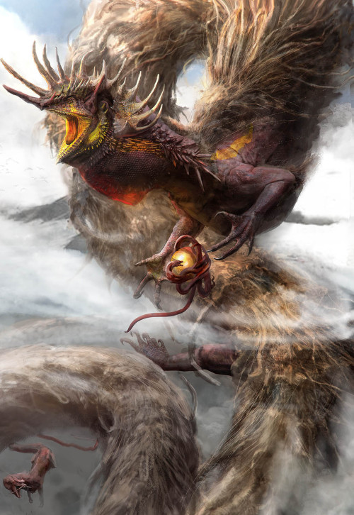 fantasy-art-engine: Draconis Probiscus by Lindsey Wakefield
