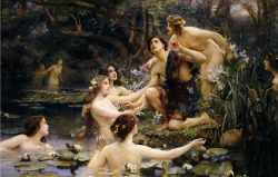 bird-doll:  Potamides were a type of water nymphs of Greco-Roman mythology. They were assigned as a class of nymphs of fresh water known as naiads, and as such belonged to a category that presided over rivers and streams. 