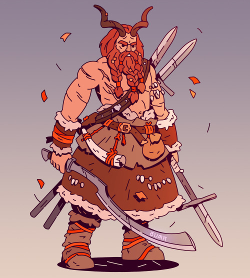 wanderingisland:Skymir the Varl Barbarian. Once living in the harsh landscape of Snowpeak, Skymir wa