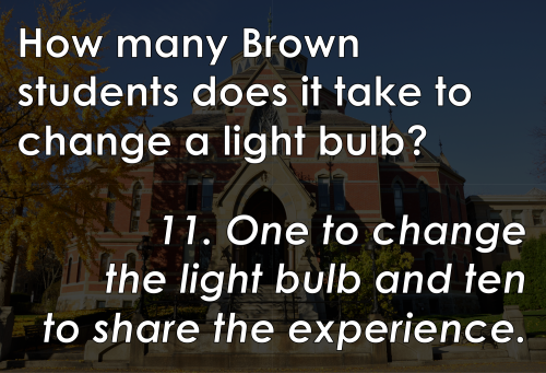 The Ivy League + Light Bulb Jokes 