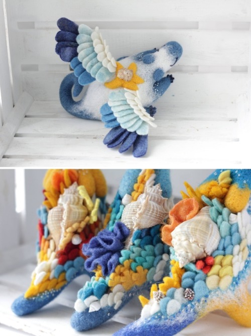 sosuperawesome:Felt Dragons by Alena Bobrova on EtsySee our ‘dragon’ tagFollow So Super Awesome: Blo
