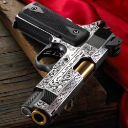 Sciencehastheanswers:  Gun Porn.”.45 Commander Dunn Mht Stainless Duotone .45 Commander