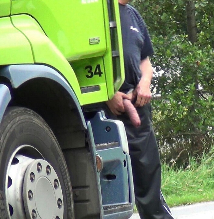 hard-working-men:  Huge Trucker Cock, Damn Please Follow us, you won’t regret it